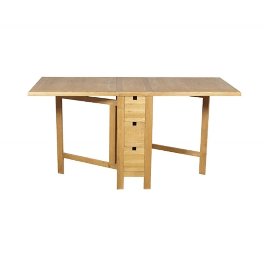Buy wooden folding table with drawers online, extendable dining table, space-saving furniture