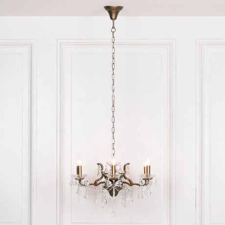 Buy crystal chandelier lighting fixture online, elegant hanging lamp for dining room