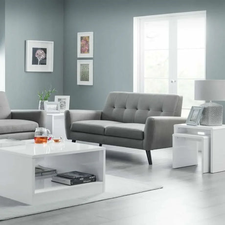 Buy grey sofa set online, modern living room furniture, contemporary couch, minimalist decor