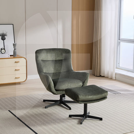 Isla Swivel Recliner with Footstool Winter Moss - Default - MY-9507_002