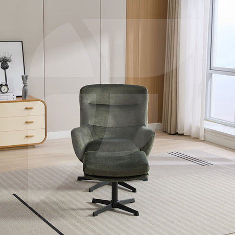 Isla Swivel Recliner with Footstool Winter Moss - Default - MY-9507_002