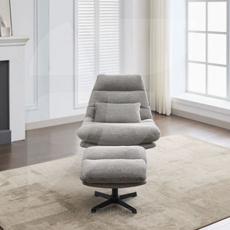 Turner Leisure Chair w/Footstool Grey - Default - JFR19119KD