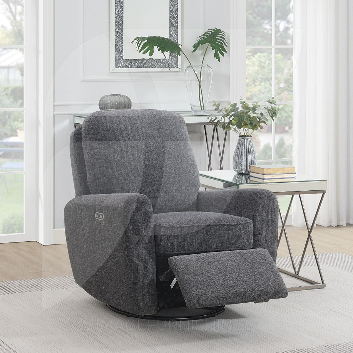 Hanover Swivel Chair - Herbert Dark Grey - Default - 1604-1-A/CP-A/CP_002