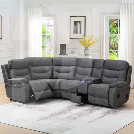 Noah Tech RAF Sectional 2-C-1 & Console - Dark Grey & Matching Piping - Default - MH0185-SEC-RAF-PH_006