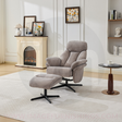 Sloane Swivel Leisure Chair w/ Footstool (Black base) - Oyster - Default - MC606-1_002