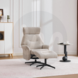 Mira Swivel Chair and Footstool - Oatmeal - Default - HF-A0776-1
