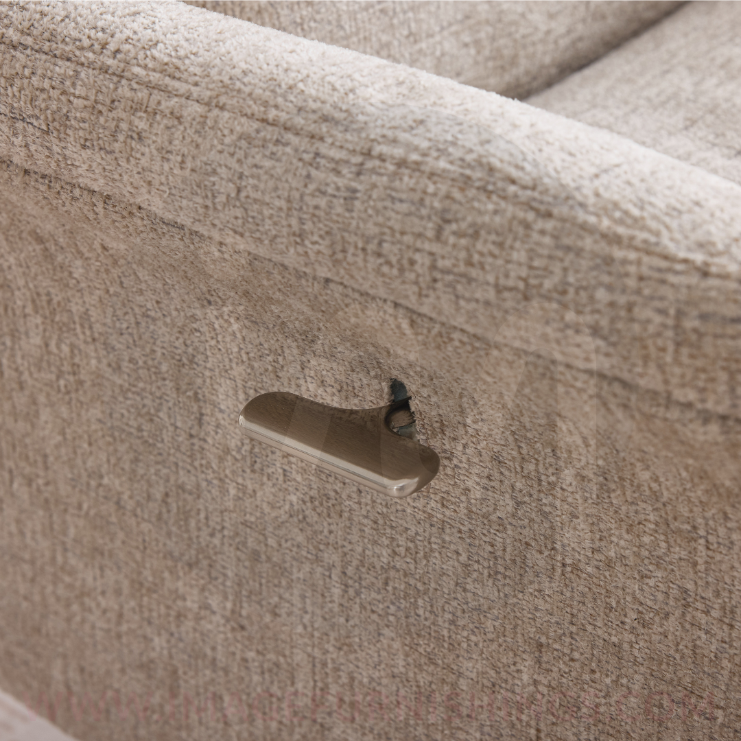 Mira Swivel Chair and Footstool - Oatmeal - Default - HF-A0776-1