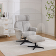 Reagan Swivel Leisure Chair w/ Footstool (Black base) - Pearl Grey - Default - MC605-1_002