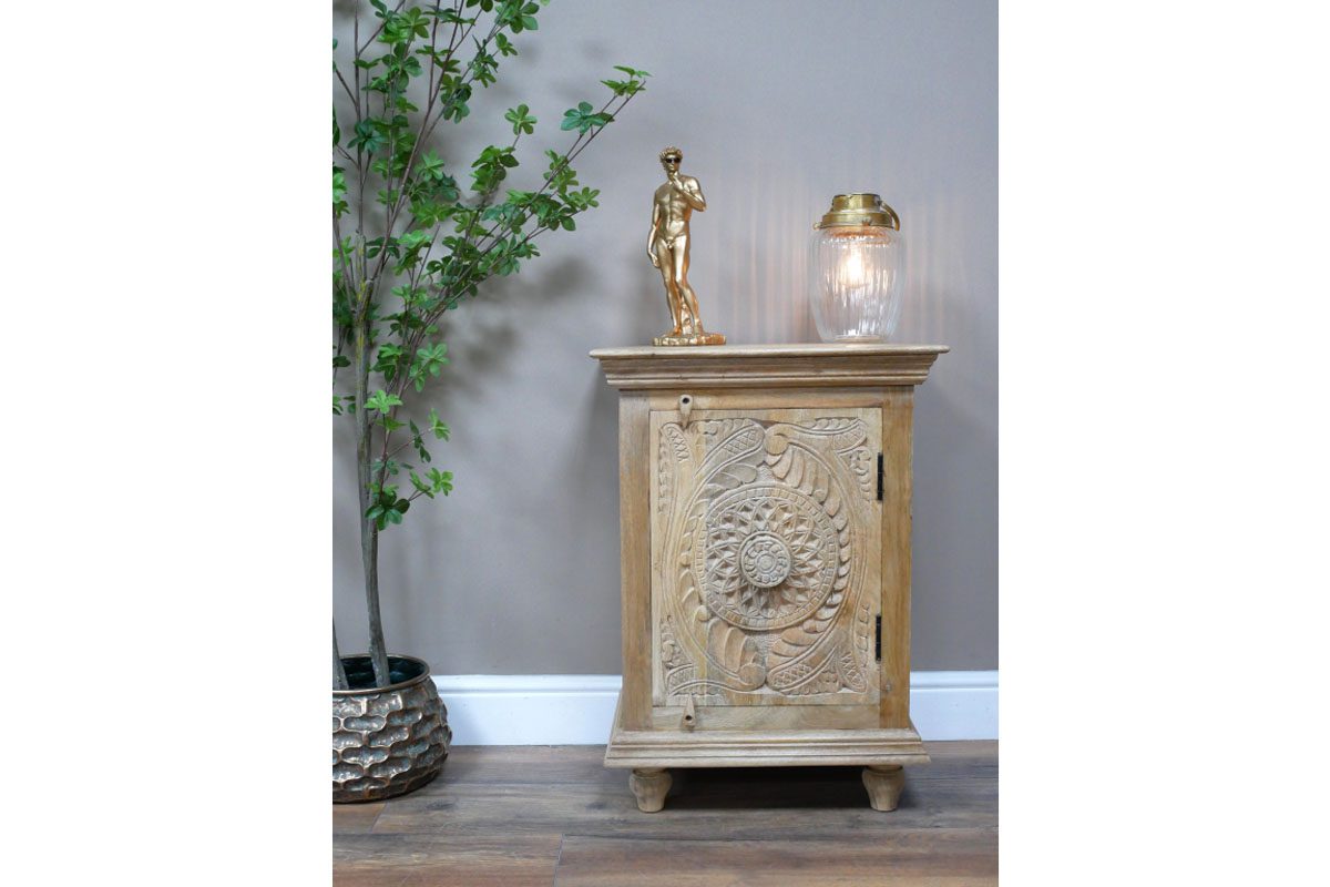 Carved Storage Cabinet