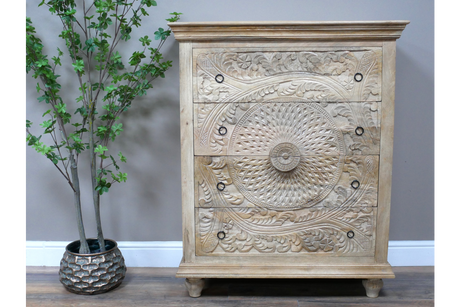 Carved Chest Of Drawers - 10187