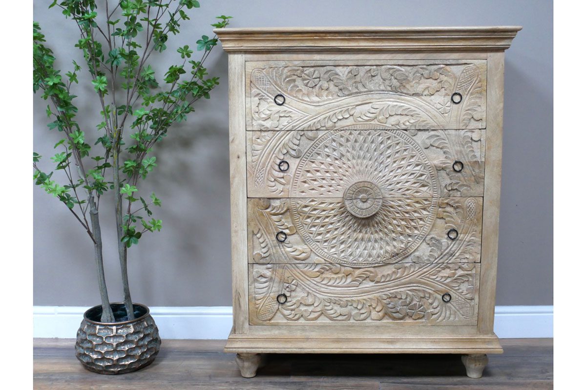 Carved Chest Of Drawers