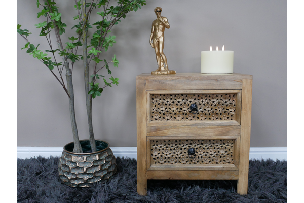 2 Drawer Bedside Cabinet - 10215