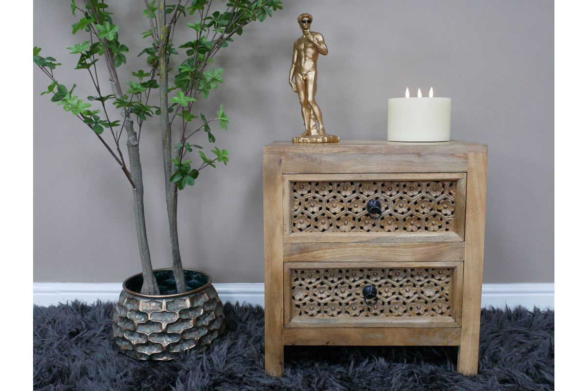 2 Drawer Bedside Cabinet