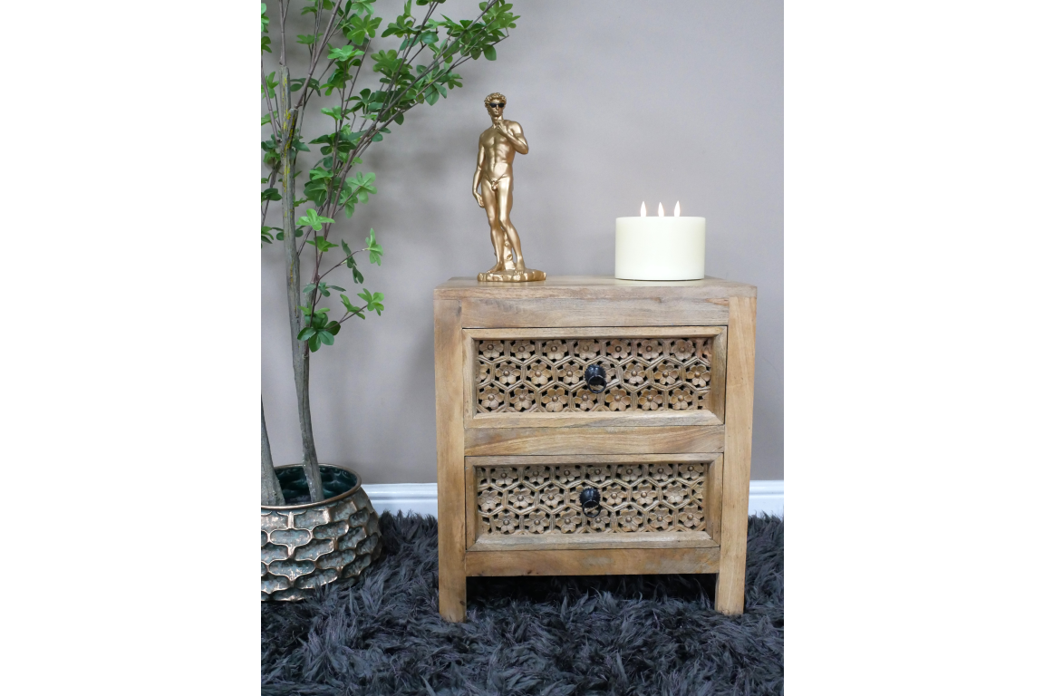 2 Drawer Bedside Cabinet - 10215