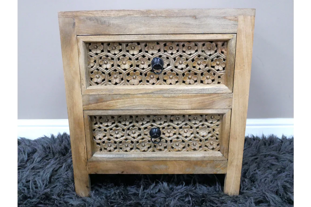 2 Drawer Bedside Cabinet - 10215