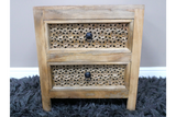2 Drawer Bedside Cabinet - 10215