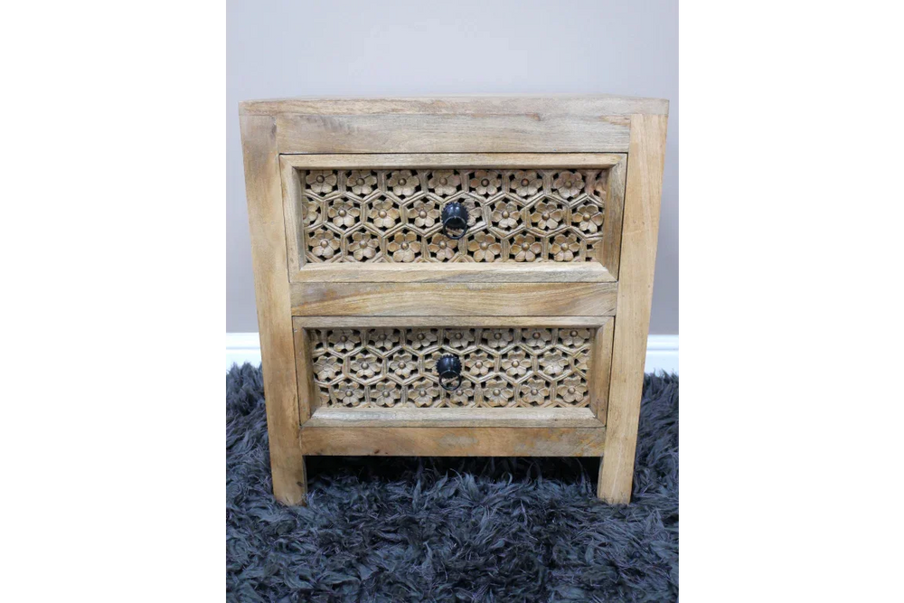 2 Drawer Bedside Cabinet - 10215