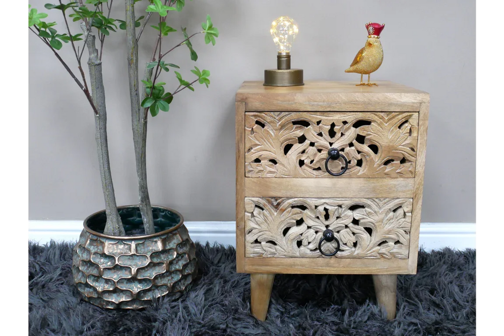 2 Drawer Bedside Cabinet - 10216