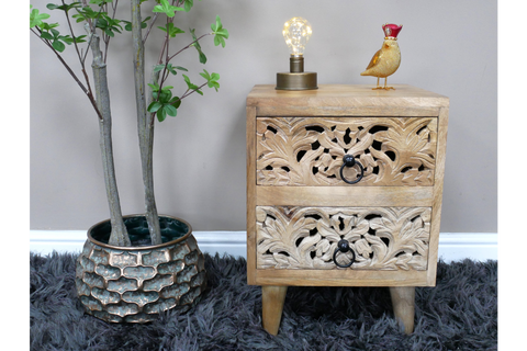2 Drawer Bedside Cabinet - 10216