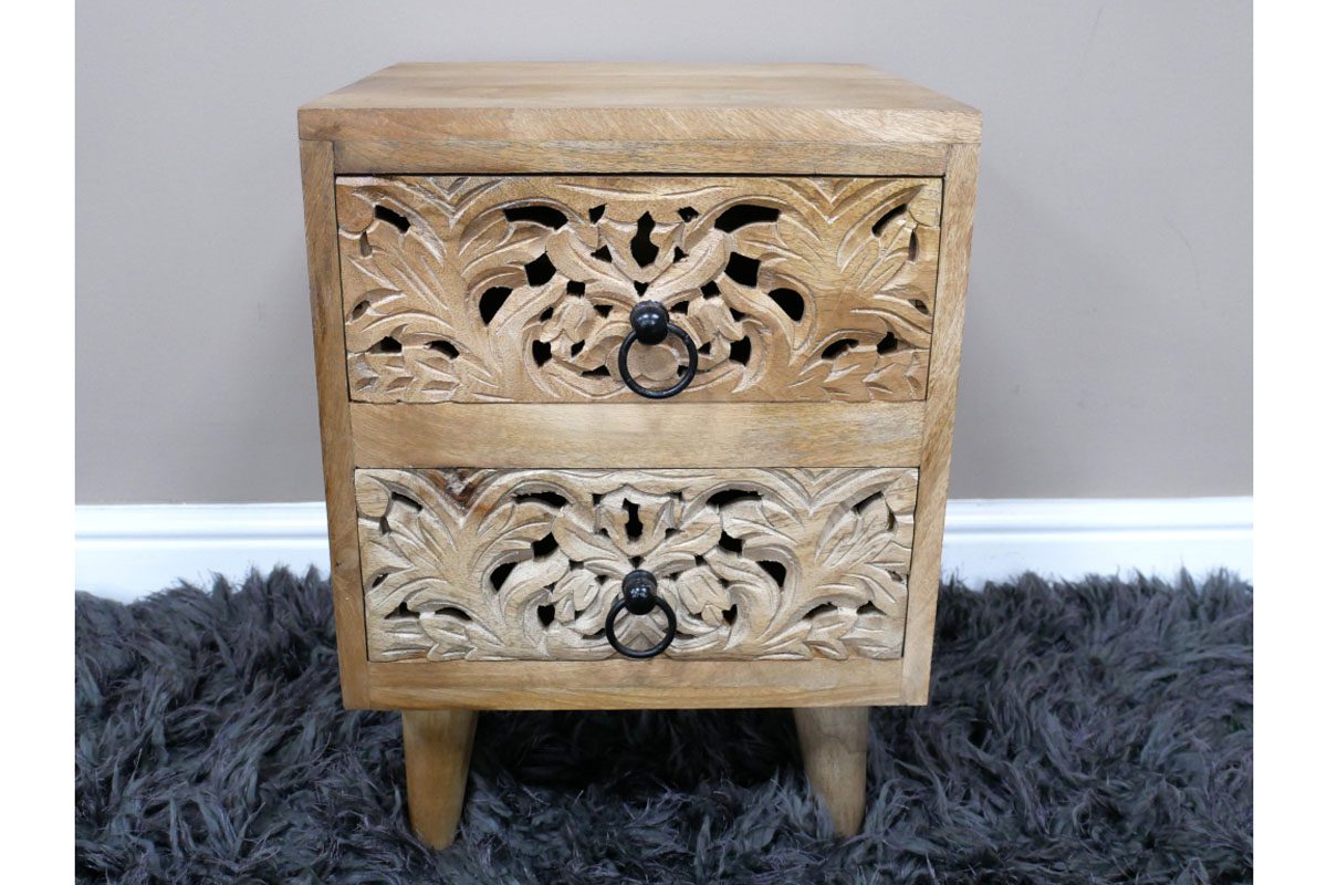 2 Drawer Bedside Cabinet