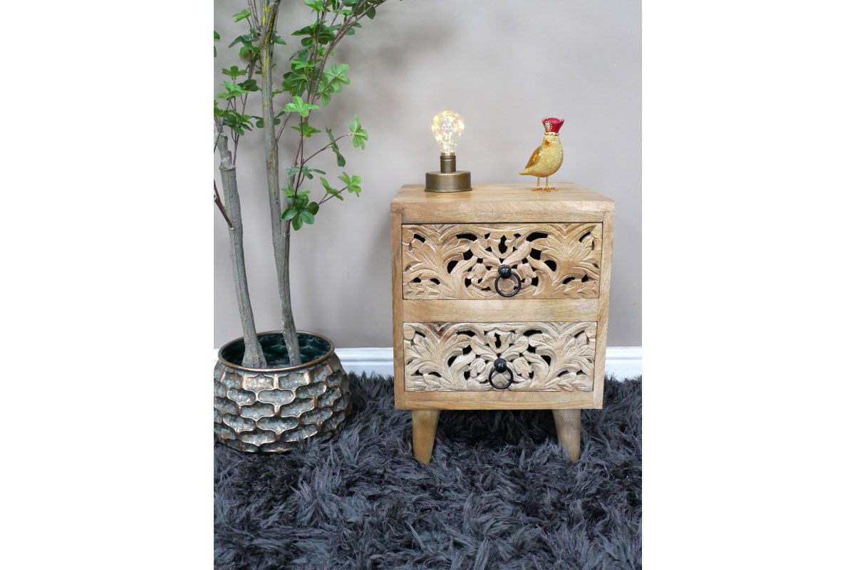 2 Drawer Bedside Cabinet