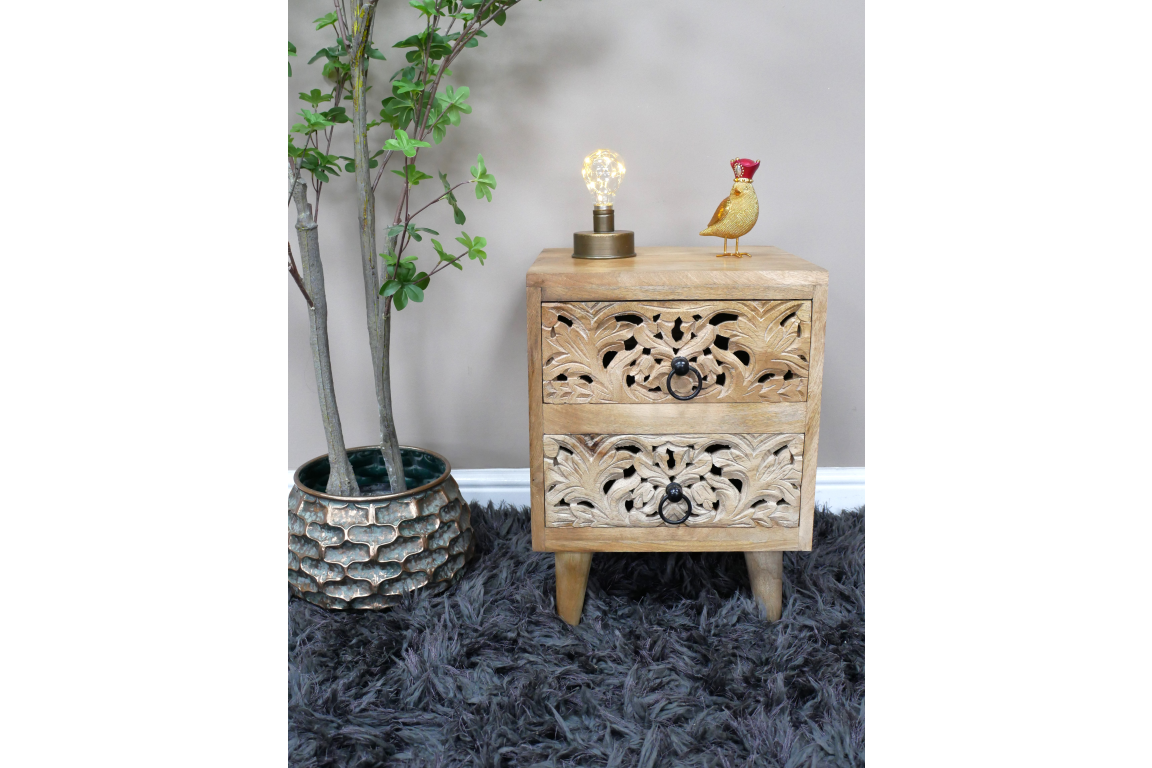 2 Drawer Bedside Cabinet - 10216