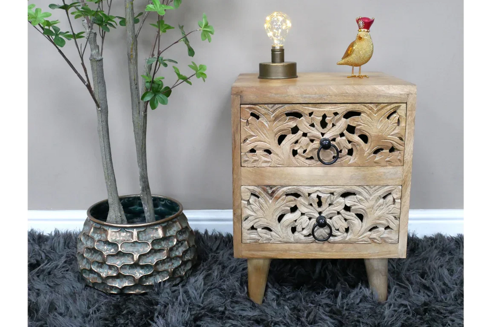 2 Drawer Bedside Cabinet - 10216