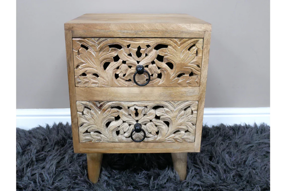 2 Drawer Bedside Cabinet - 10216