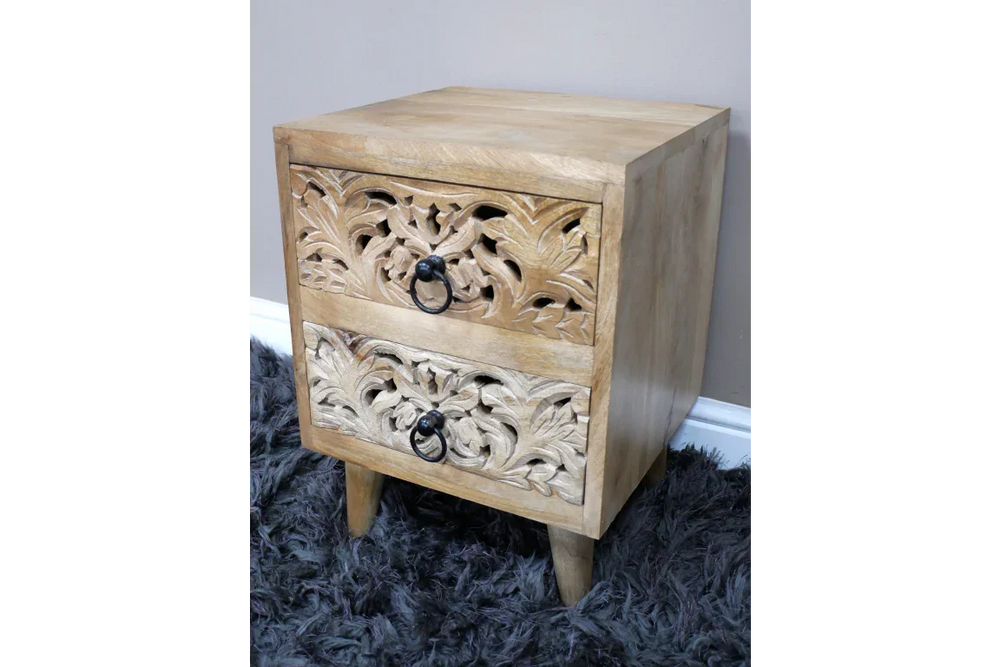 2 Drawer Bedside Cabinet - 10216