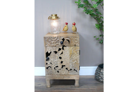 Carved Bedside