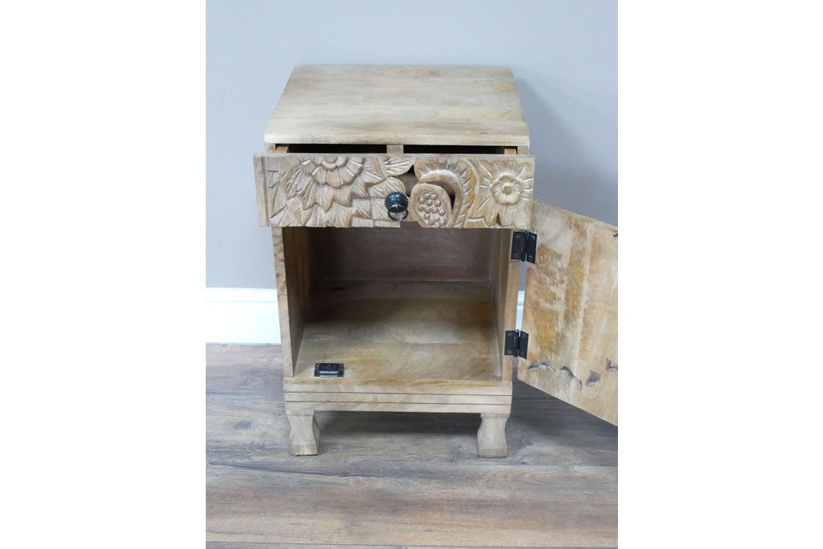 Carved Bedside