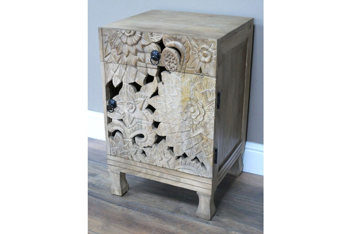 Carved Bedside