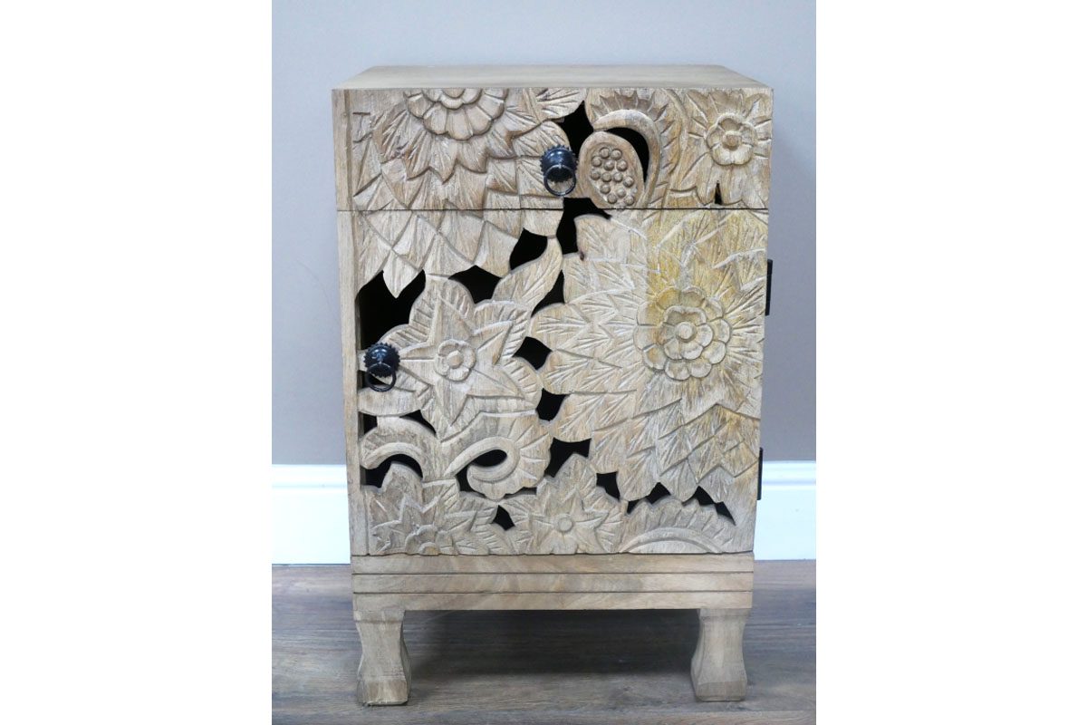 Carved Bedside