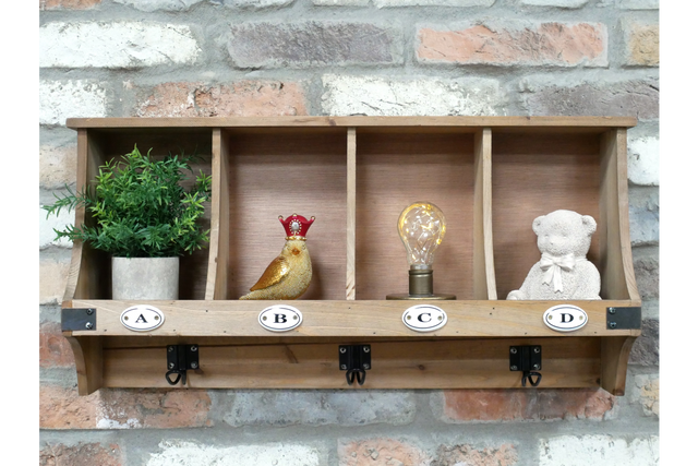 Wall Unit With Hooks - 10386