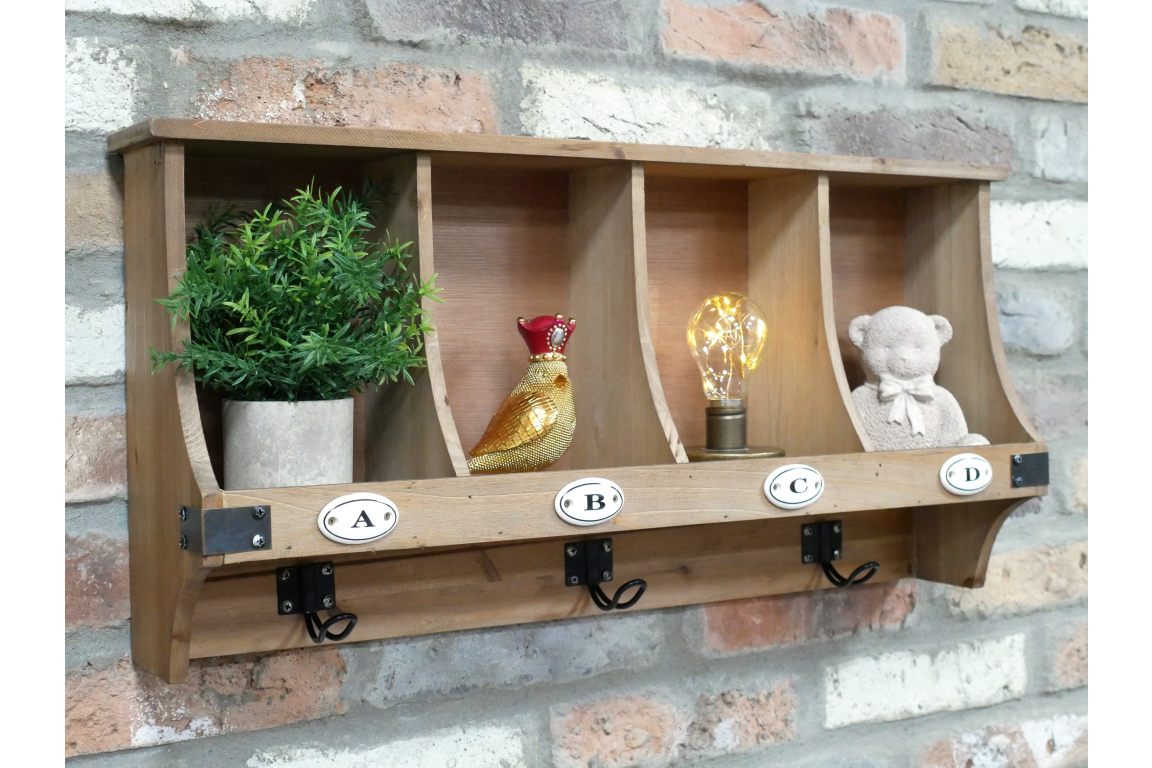 Wall Unit With Hooks - 10386