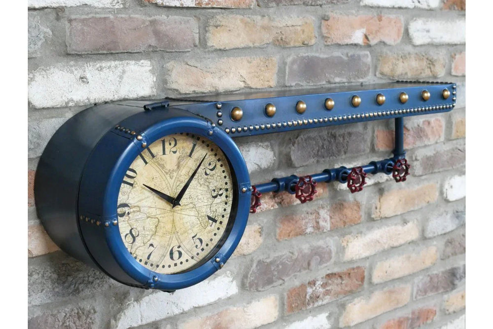 Shelf With Clock & Hooks