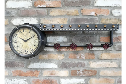 Shelf With Clock & Hooks - 10439