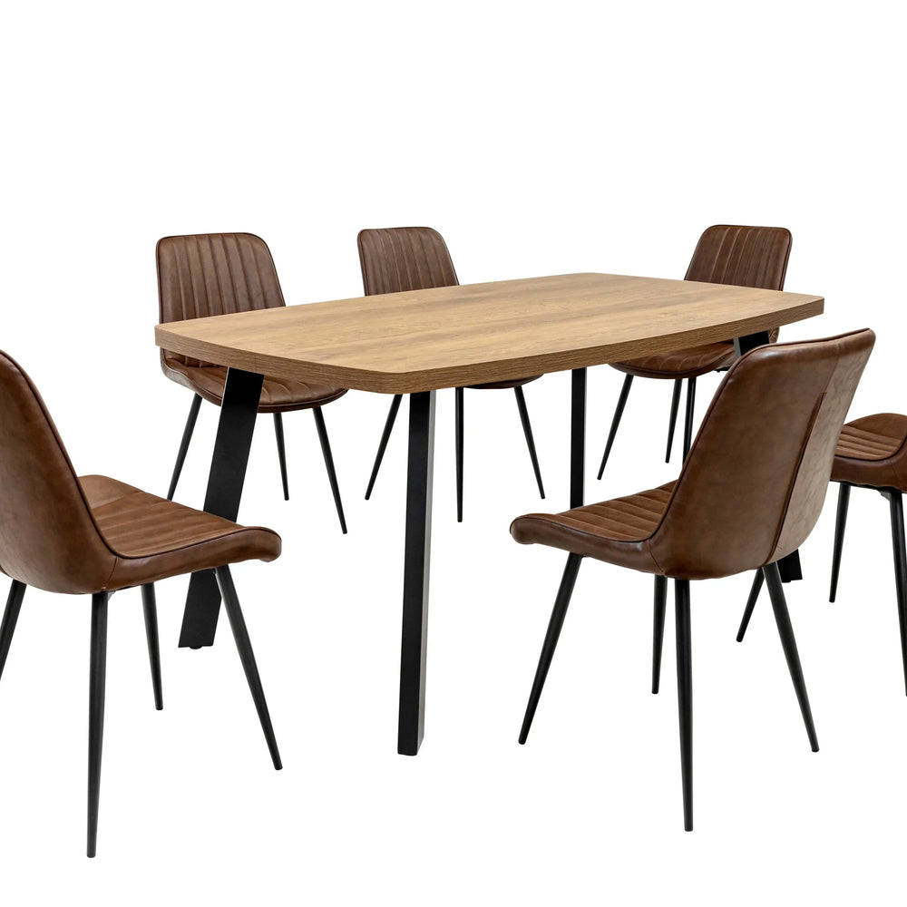 Elegant Dark Oak 1.6m Dining Table for Stylish Interiors