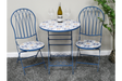 Mosaic Table & Two Chairs - Blue - 10919