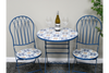 Mosaic Table & Two Chairs - Blue - 10919