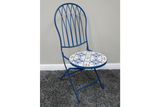 Mosaic Table & Two Chairs - Blue - 10919