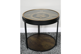 Clock With Cogs Side Table - 10987
