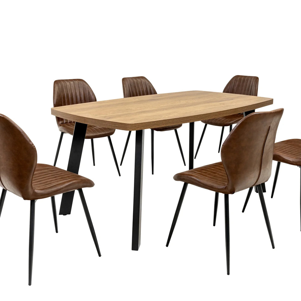 Elegant Dark Oak 1.6m Dining Table for Stylish Interiors