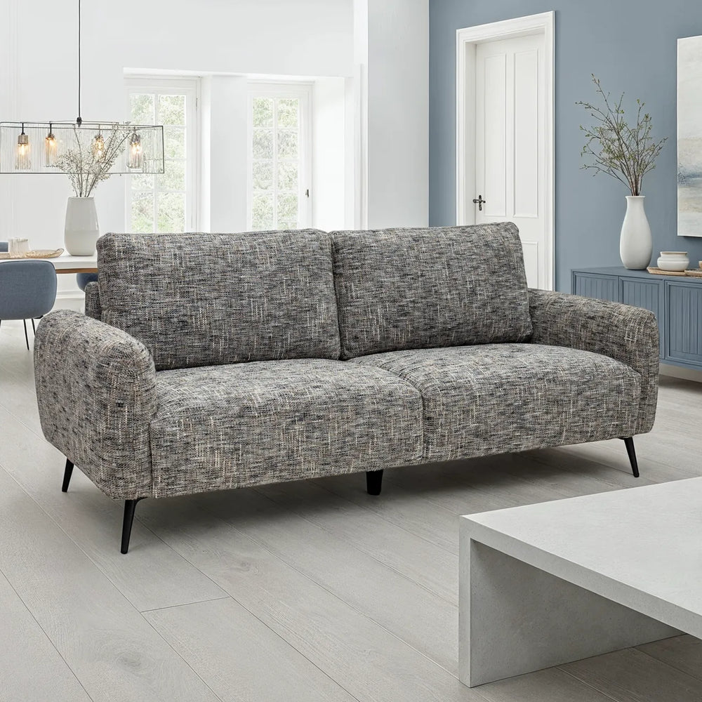 Harper Fabric 2 Seater - Grey Weave