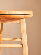 Revolving Wooden Bar Stool