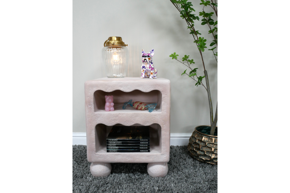Light Pink Bedside Cabinet - 11059