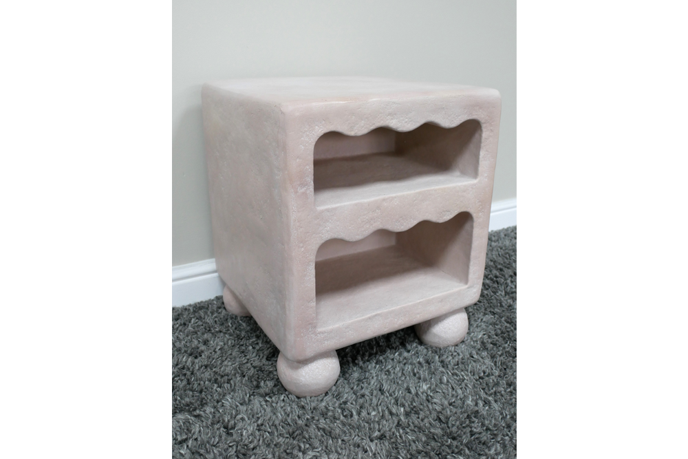 Light Pink Bedside Cabinet - 11059