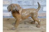 Small Cast Iron Rusty Dog (Tail Up) - 11215