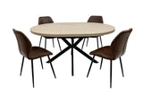Light Oak Round Extending Dining Table - 1.2m to 1.6m Capacity
