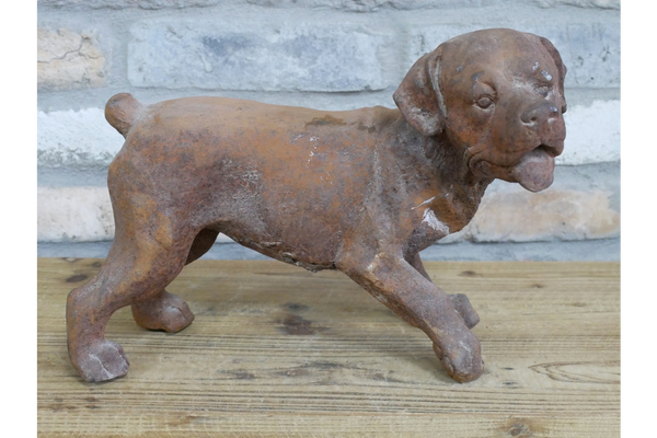 Small Cast Iron Rusty Dog - 11481